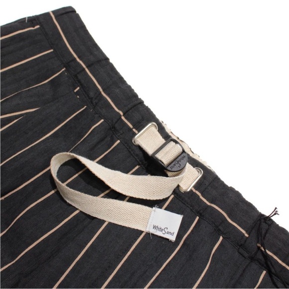 WHITE SAND MEN'S GARMANY Navy Cream Stripe Buckled Trouser Pocket Pants EU 48 - Picture 1 of 9